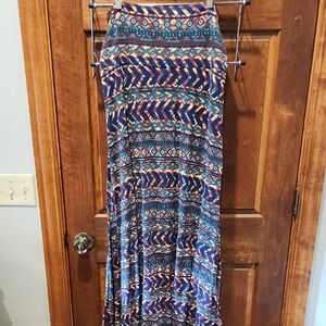 LuLaRoe Vibrant Patterned Maxi Skirt